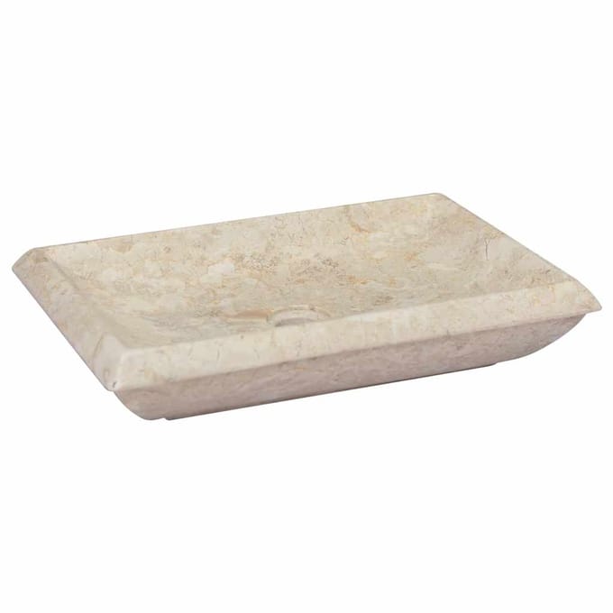 vidaXL - Gootsteen - 50x35x10 - cm - marmer - crèmekleurig
