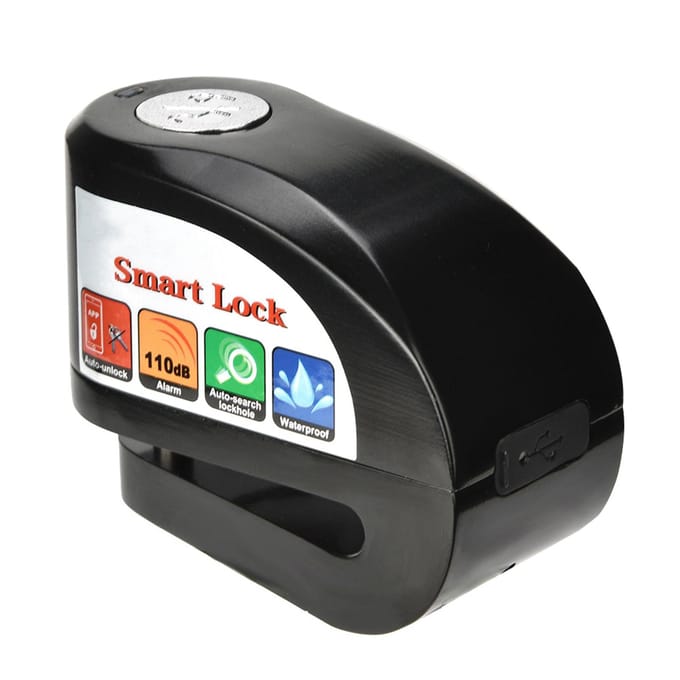 Y801 Antivol Bluetooth intelligent pour moto et vélo, application antivol automatique sans clé (Blocage de disque de frein) gray