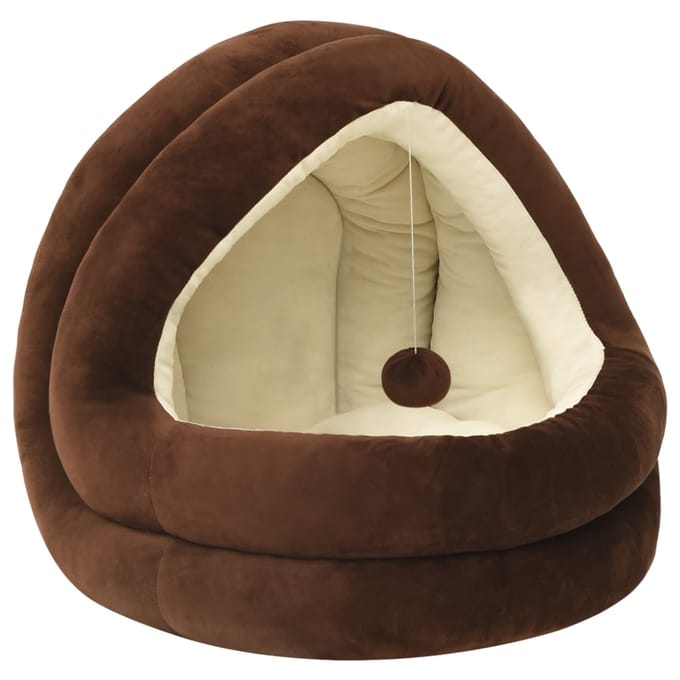 vidaXL - Kattenmand - 40x40x35 - cm - bruin - en - crèmekleurig