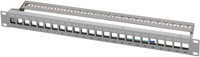 LOGILINK patchpaneel NK4057, 19", 24 keystone-modules, wit