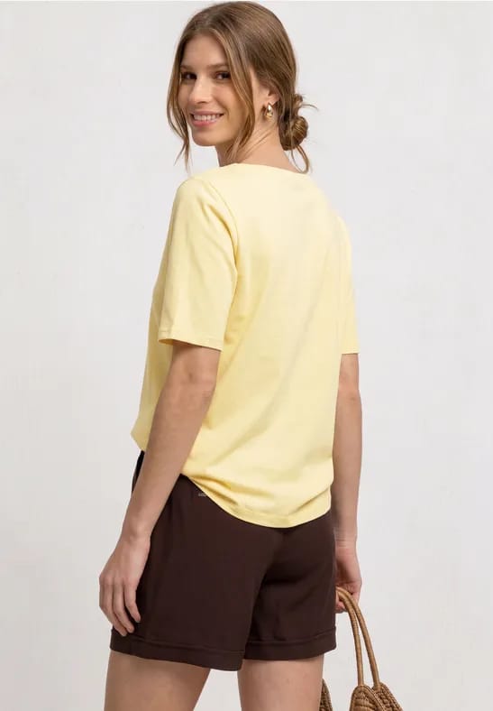 Basic Shirt met boothals