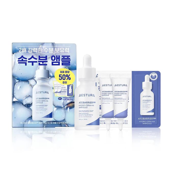 Atobarrier 365 Cera-Hyal Ampoule Hydratante 30ml Lot (+7ml x 2 pièces + 1ml)