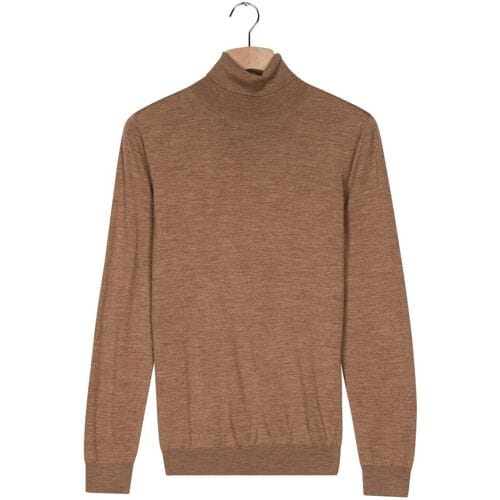 Baileys Trui Rollneck Pullover Merino Wool Single Knit Donker Zand / male