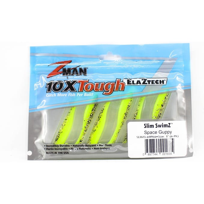 Zman Soft Lure Slim SwimZ 3 Inch 6/Pack Space Guppy (1635)