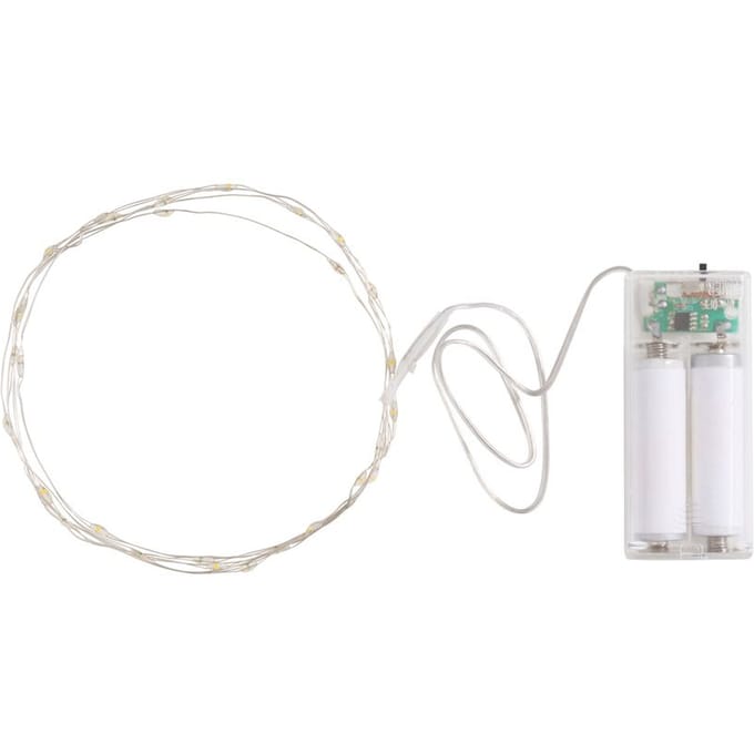 VBS LED snoer lampjes, met timer, zilverkleurige draad, 30 LED's