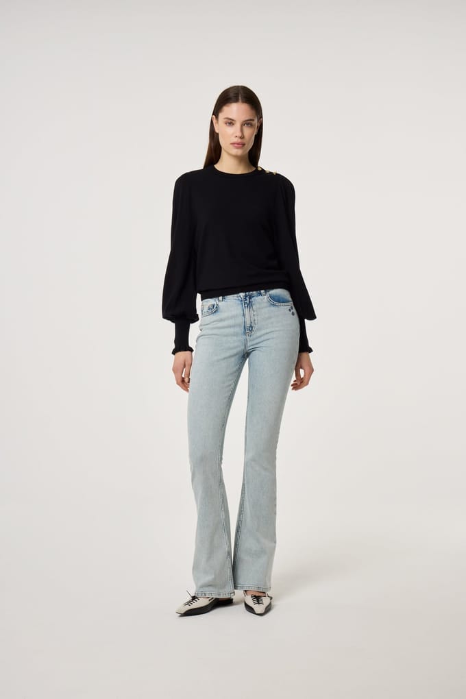 Fabienne Chapot Eva Flare Jeans Light Blue Maat: W33L32 | Flared Jeans Outlet | Dames | Blauw