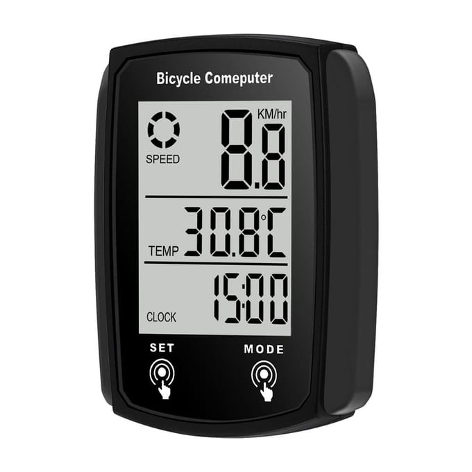 Bedrade fietscomputer LED digitale fietssnelheidsmeter kilometerteller touchscreen fietscomputer zwart