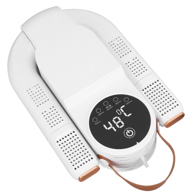 Elektrische Laarzenwarmer Machine met Timer Opvouwbaar Touch Control 360 graden Hete Luchtcirculatie Laarzendroger white