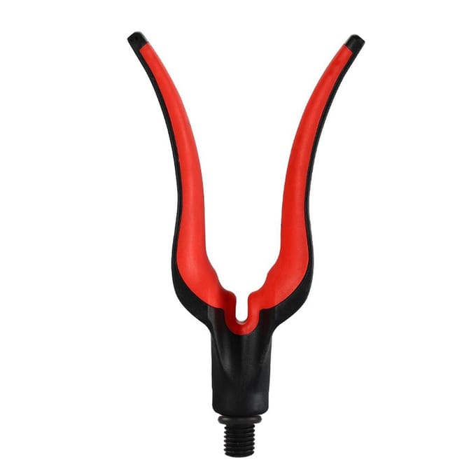 Support de canne à pêche en forme de U Tête Repose-outil de pêche Nylon Tête Support de canne à pêche Accessoire de pêche rouge
