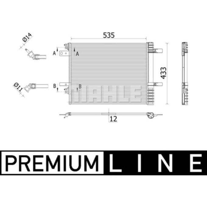 Condensator, airconditioning MAHLE AC 943 000P
