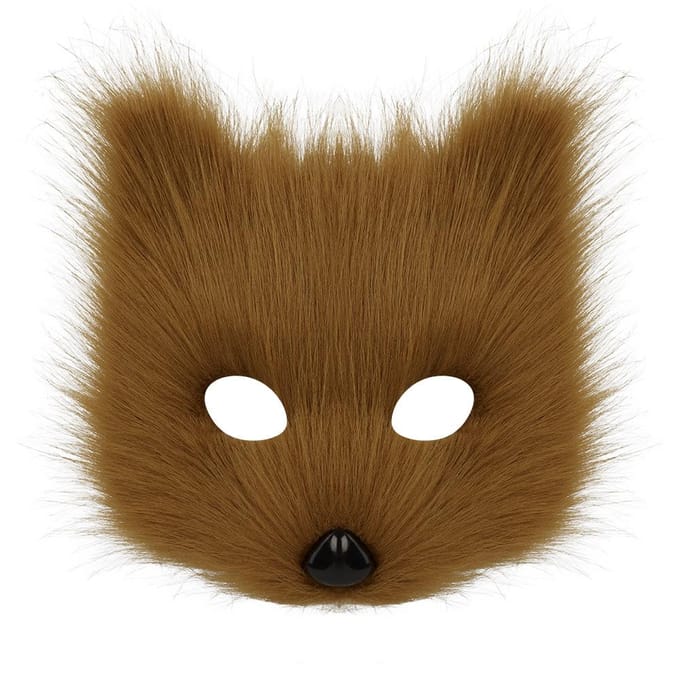 Ensemble Masque et Queue d'Halloween Masque Facile à Porter Ensemble Queue et Pattes Accessoires de Costume Cosplay Polyvalents pour Fête Vacances Mode