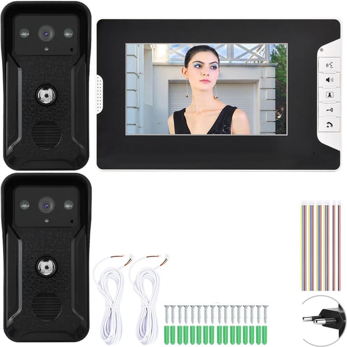 7  Bekabelde Video Deurtelefoon Deurtelefoon Intercom Nachtzicht Slimme Beveiliging Deurtelefoon Kit