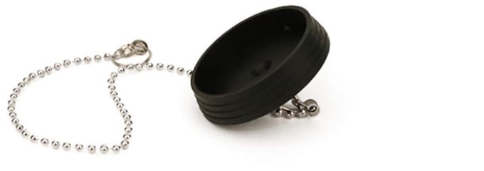 Go Go Gadget - Gootsteendop - Dop - Gootsteen afsluiten - One Size - Zwart - 38 mm