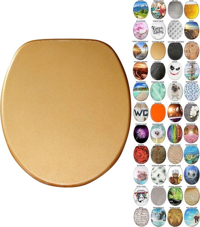 Comfortabele Houten WC-bril met Softclose en Verstelbare Scharnieren