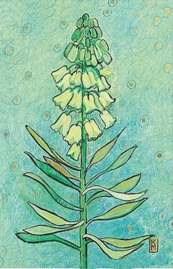 Dubbele kaart met env. Fritillaria 11,5x17,5cm