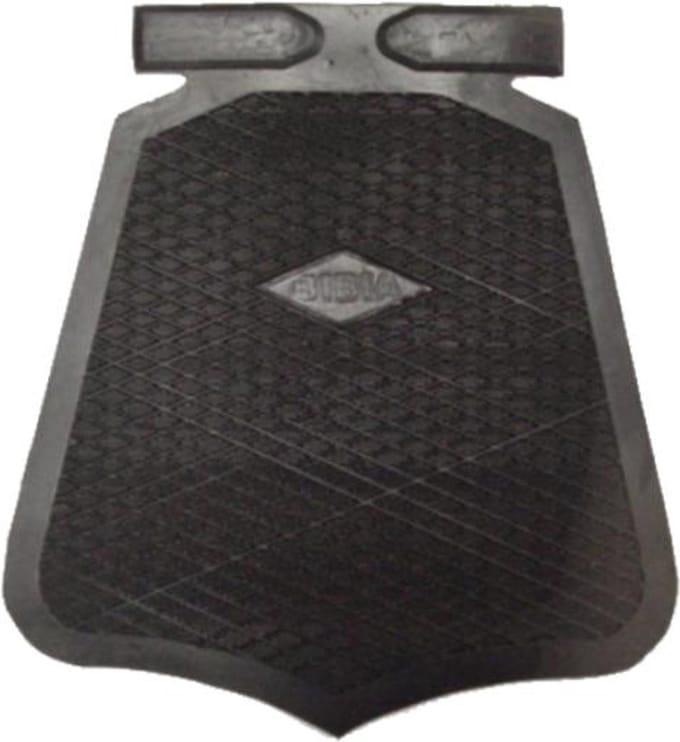 Bibia Spatlap klassiek - buigbaar rubber - zwart - 21x19 cm