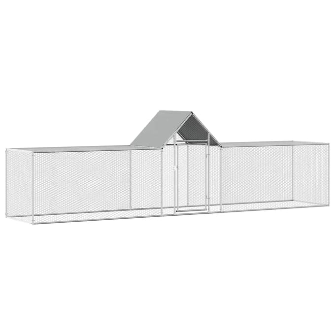 vidaXL - Kippenren - 5x1x1,5 - m - gegalvaniseerd - staal