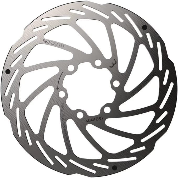 BBB Cycling Schijfrem PowerStop 6-gaats Remschijf BBS-111 - Zilver - 140 mm