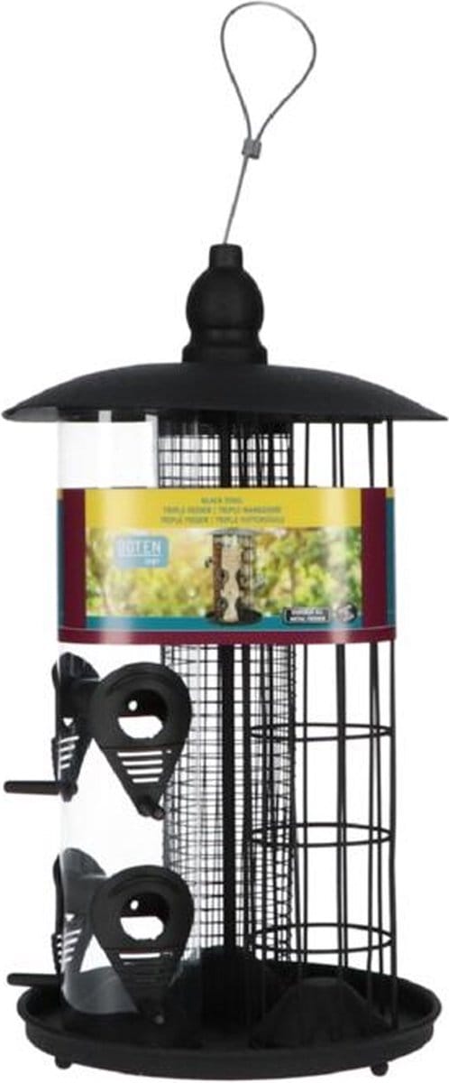 Tuinplus Grote Voedersilo 3 in 1 - Zwart
