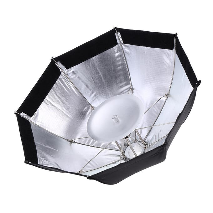 Godox Speedlite Flitslicht Softbox Paraplu voor WITSTRO AD360 AD180 Zilver gray