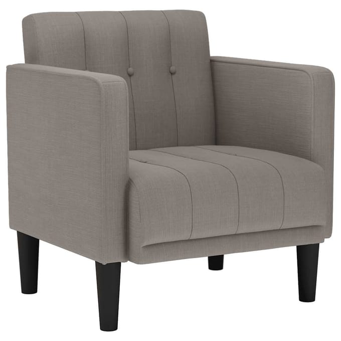 vidaXL - Fauteuil - met - armleuningen - Taupe - 53 - cm - Stof