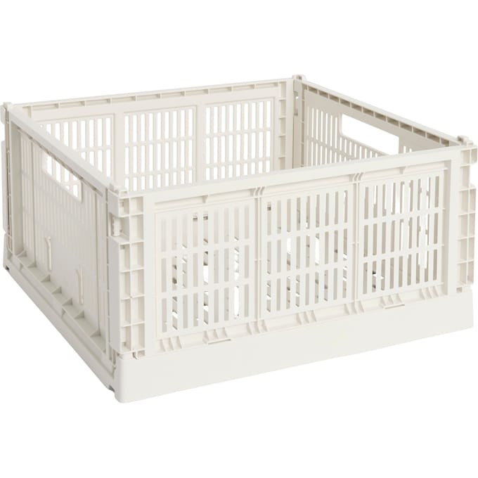 HAY Kleur Krat Mand Groot Vierkant - off white