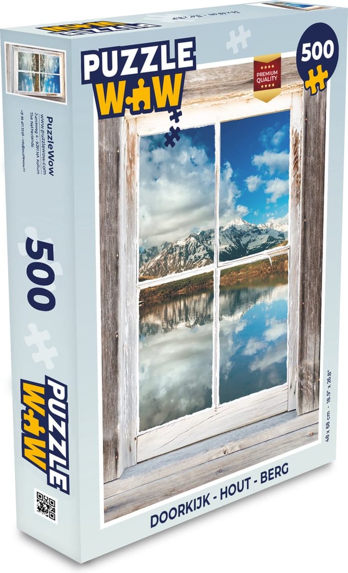Puzzel Doorkijk - Hout - Berg - Legpuzzel - Puzzel 500 stukjes