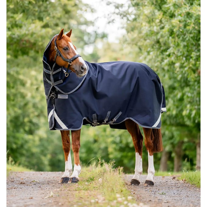 Rambo Supreme 1680D Turnout Plus Lite 0g Navy/Thunderstorm Grey & Zilver 75_6'3"