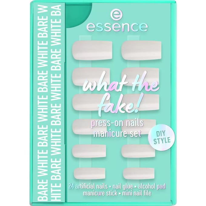 Essence - What the Fake! Press-On Nagels Manicure Set - 04 BARE WHITE