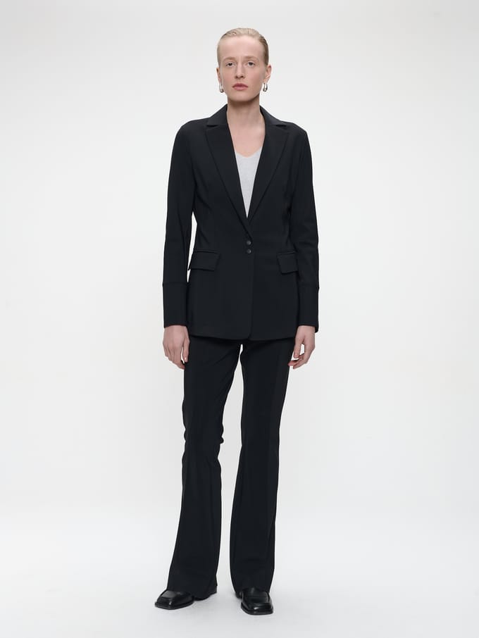 Viena blazer bonded tech jersey | Black - Black / M