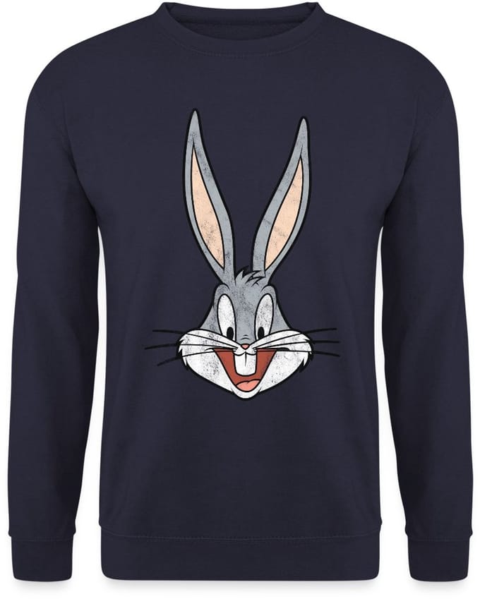 Looney Tunes Bugs Bunny Distressed Sweater Heren
