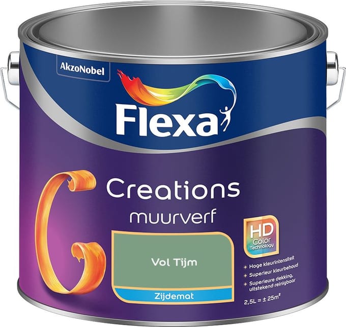 Flexa - Creations Muurverf Zijdemat - Vol Tijm - Mengverf - 2,5 L