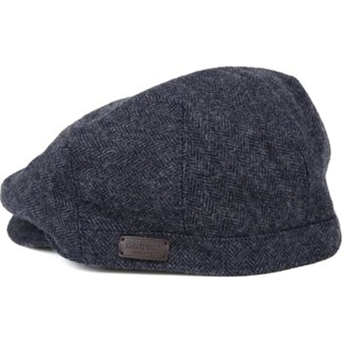 Barbour Barlow Flat Cap Herringbone Donkerblauw (navy) - Maat M - Heren