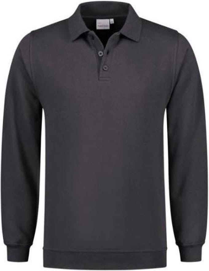 Santino Robin Polo Sweater lange mouw - Antraciet - M