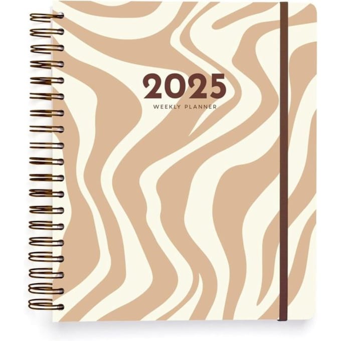 Weekagenda 2024 2025 Marble Cake - 17 Maanden Planner - Weekplanner 24 25 - Weekkalender - Afspraakplanner Planner