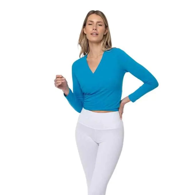 Lange mouw cache-coeur dames Yogaessential Chakra
