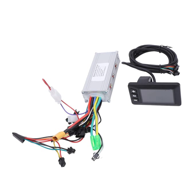 36V 48V 60V 500W 28A Elektrische Fiets Controller Kit Aluminiumlegering Borstelloze Controller met G51 LCD white