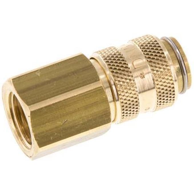 Messing DN 5 Luchtkoppeling Snelkoppeling G 1/4 inch Binnendraad Double Shut-Off