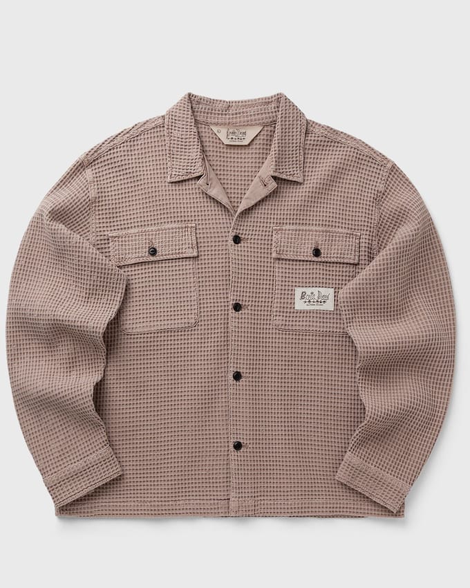 WAFFLE BUTTON FRONT SHIRT