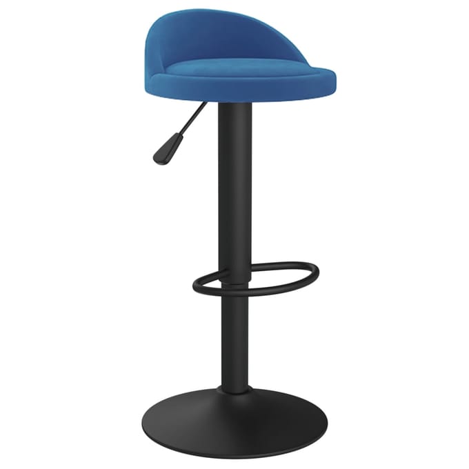 vidaXL - Barkrukken - 2 - st - fluweel - blauw