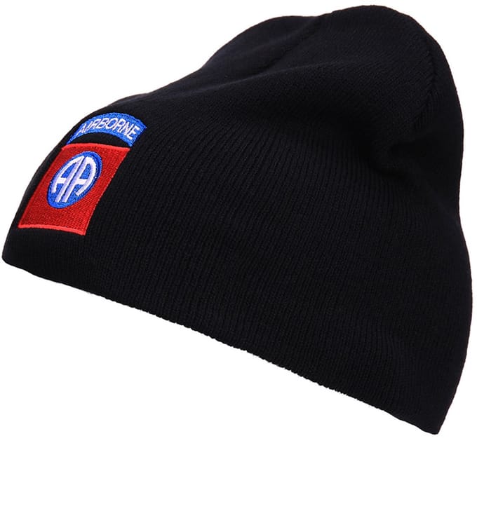 Beanie muts 82nd Airborne zwart