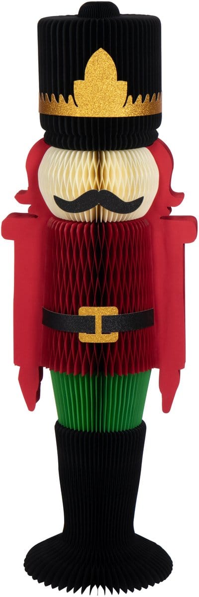 J-Line figuur Notenkraker Vouwbaar - papier - rood/groen