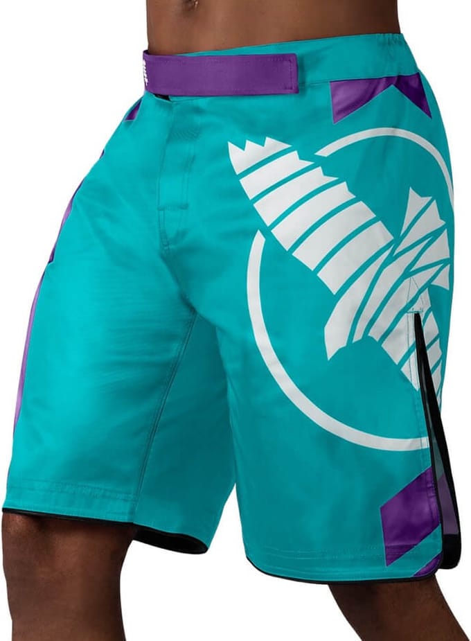 Hayabusa Icon Fight Shorts - Teal / Wit - Maat M