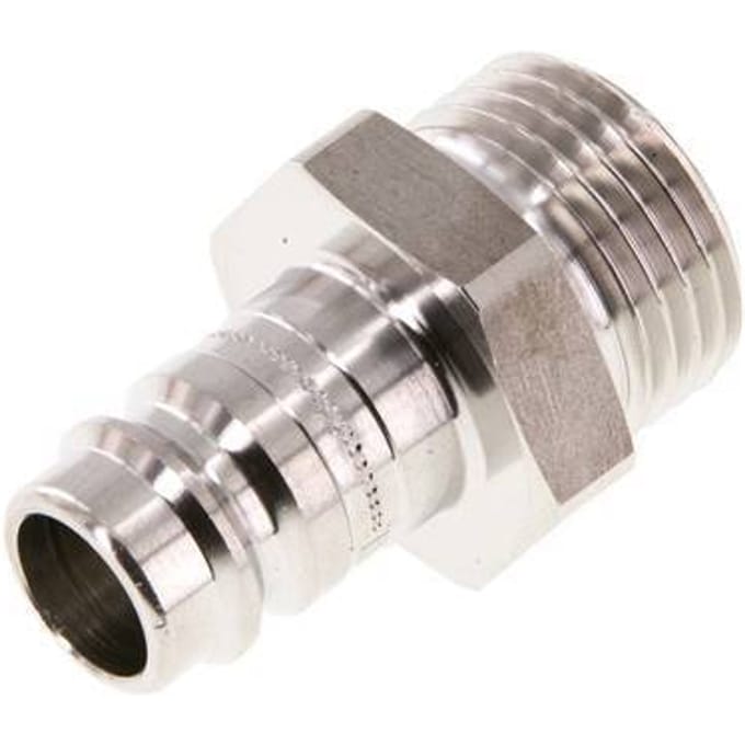 RVS 306L DN 10 Luchtkoppeling Insteeknippel G 1/2 inch Buitendraad - CLP10-M-SSL-P-012