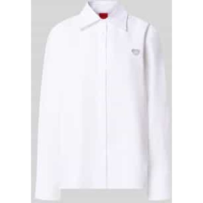 relaxed fit blouse met lange mouwen van pure katoen model 'Erselia'