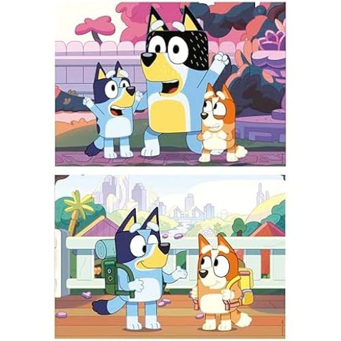 Puzzel - EDUCA - Puzzel Bluey - Set van 2 Puzzels - 20 stukjes - Gerecycled karton