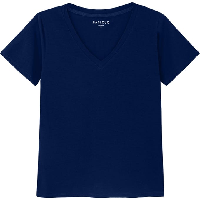 V-neck Premium T-shirt MARINEBLAUW