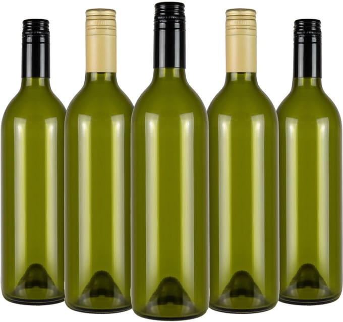 Bimberek - Decoratieve Fles - 35 Stuks - 750ml - Olijfgroene Tint