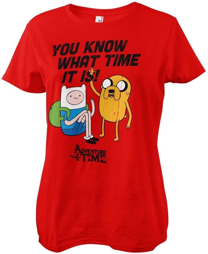 It'S Adventure Time Girly Tee dames-T-shirt rood