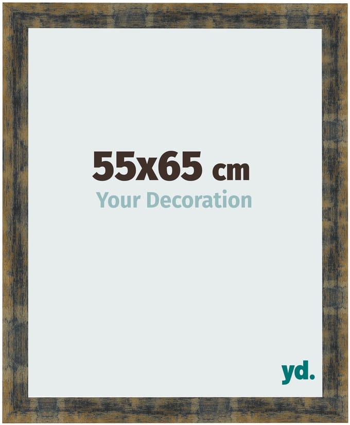 Your Decoration - Fotolijst 55x65 cm - MDF - Blauw Goud Gemeleerd - Pisa